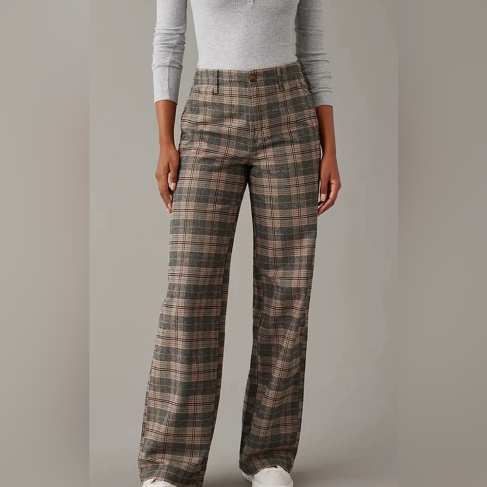 AE Super High-Waister Baggy Wide-Leg Trouser Sz 8R